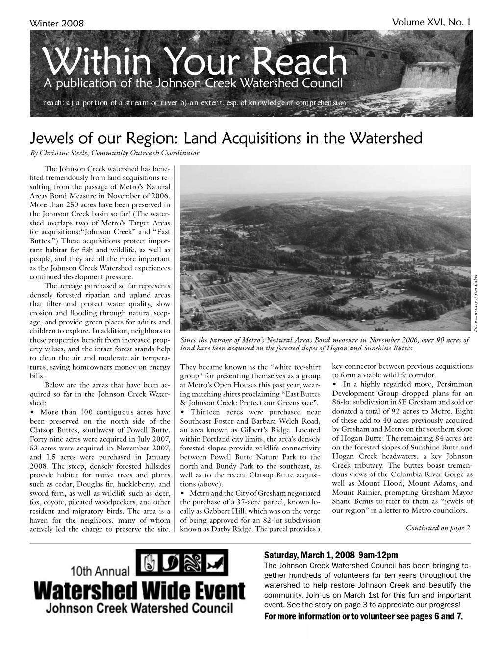 Within Your Reach a Publication of the Johnson Creek Watershed Council