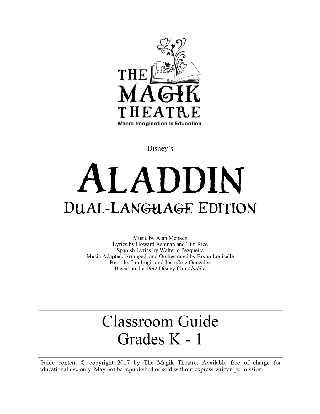 Classroom Guide Grades K - 1