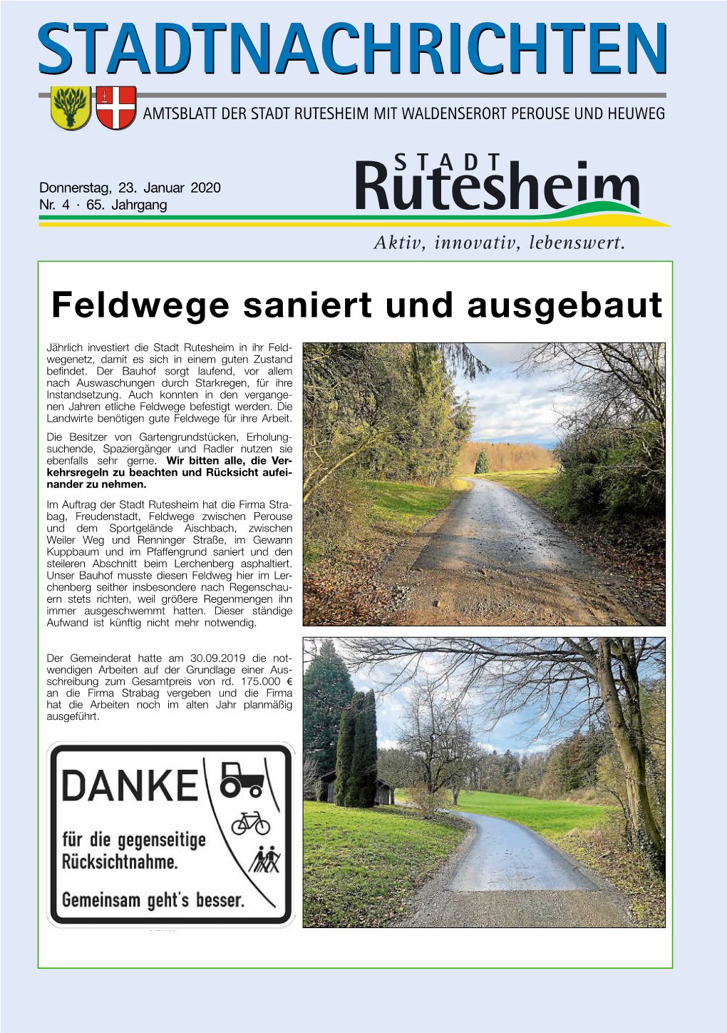 Feldwege Saniert Und Ausgebaut