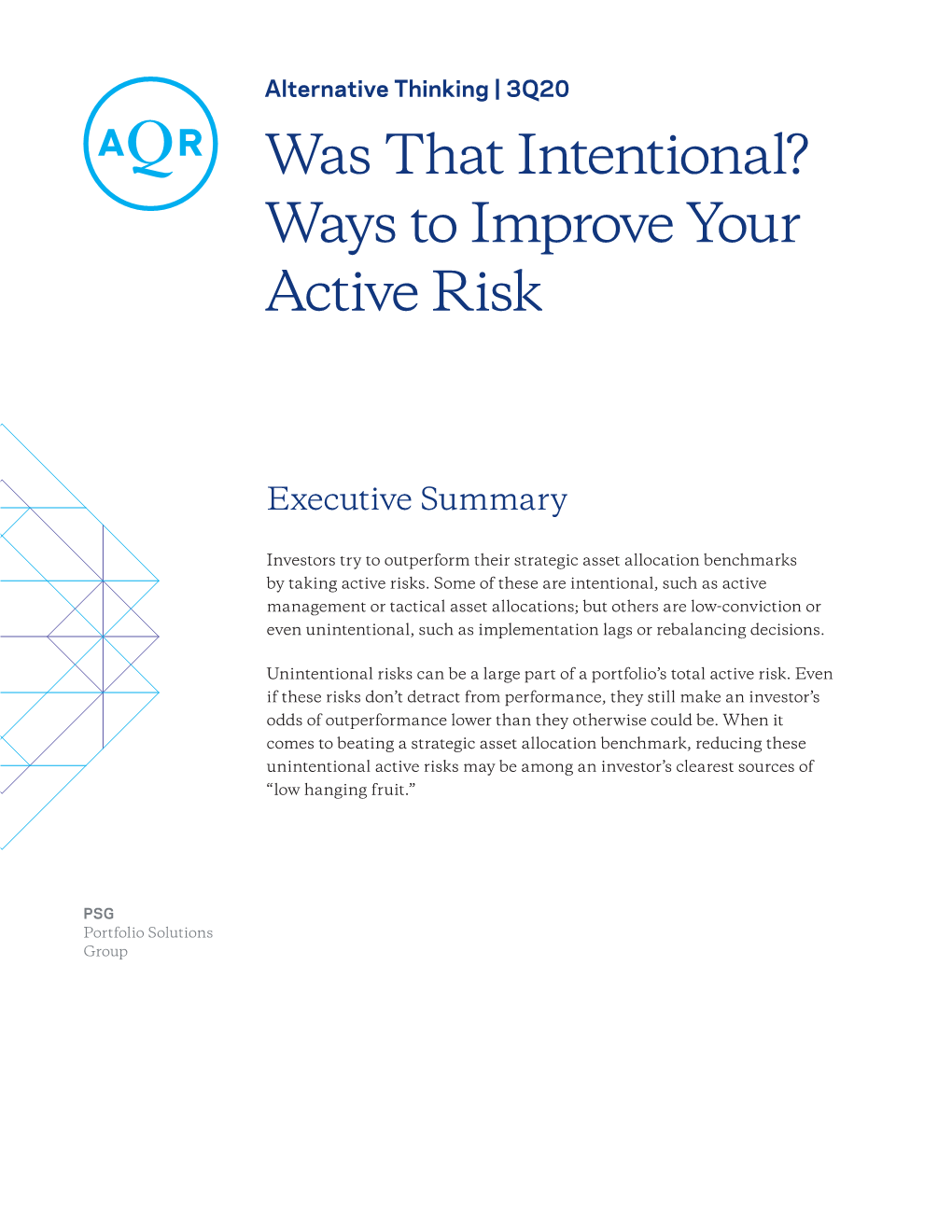 Was That Intentional? Ways to Improve Your Active Risk