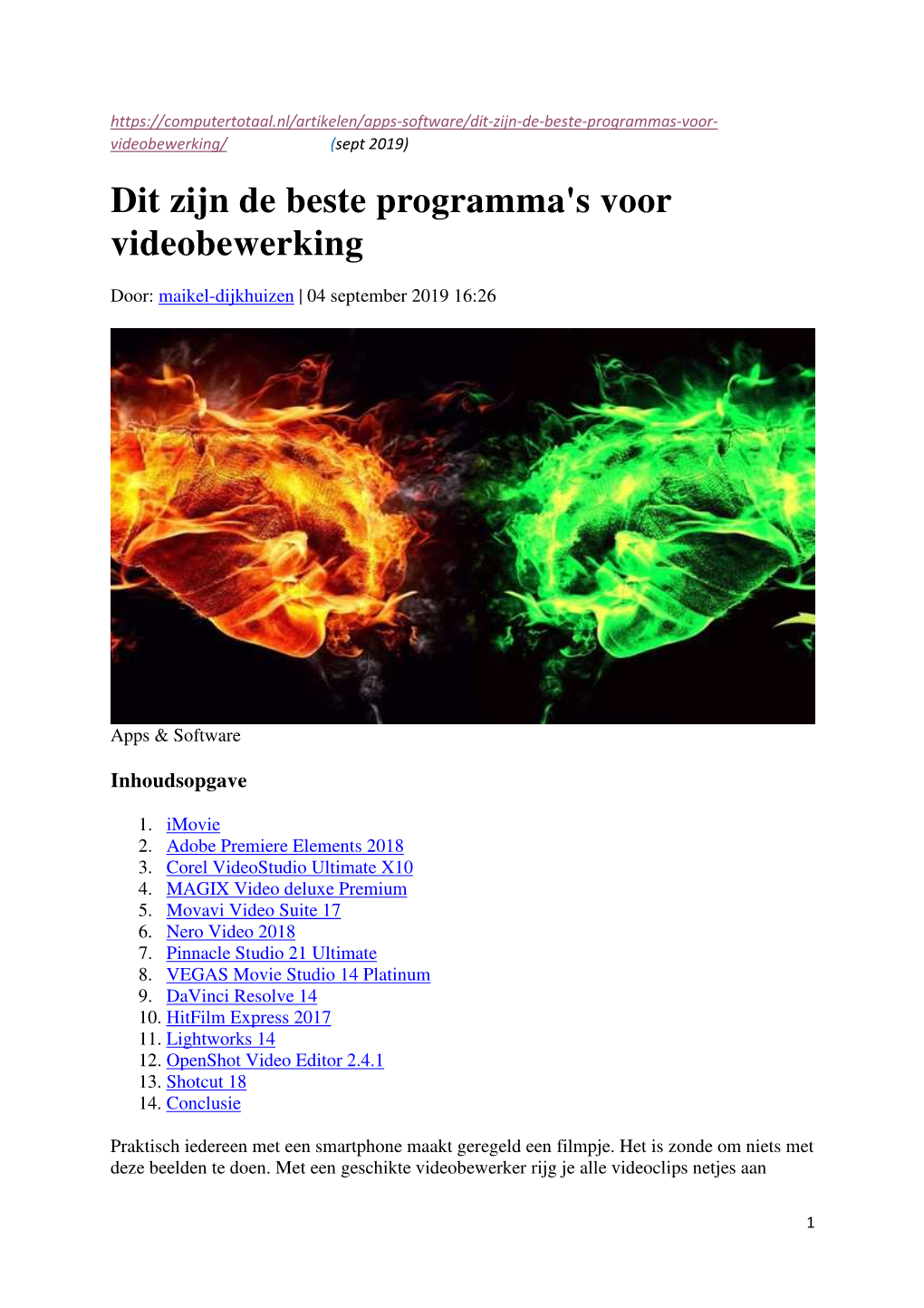 Dit Zijn De Beste Programma's Voor Videobewerking