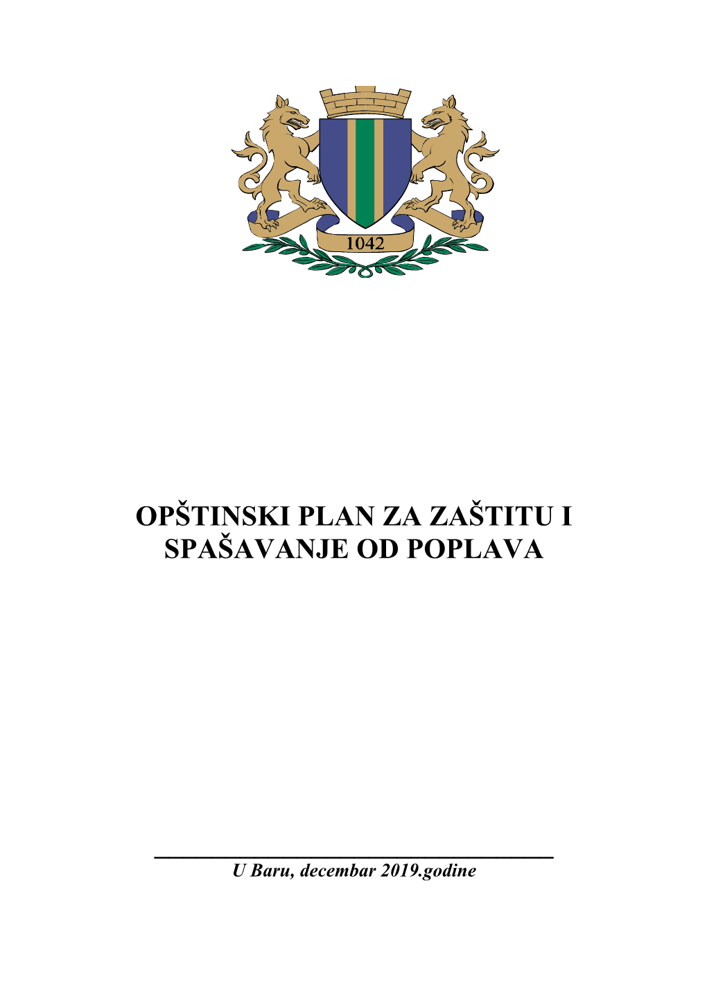 Opštinski Plan Za Zaštitu I Spašavanje Od Poplava