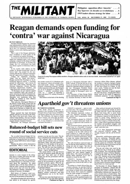 War Against Nicaragua