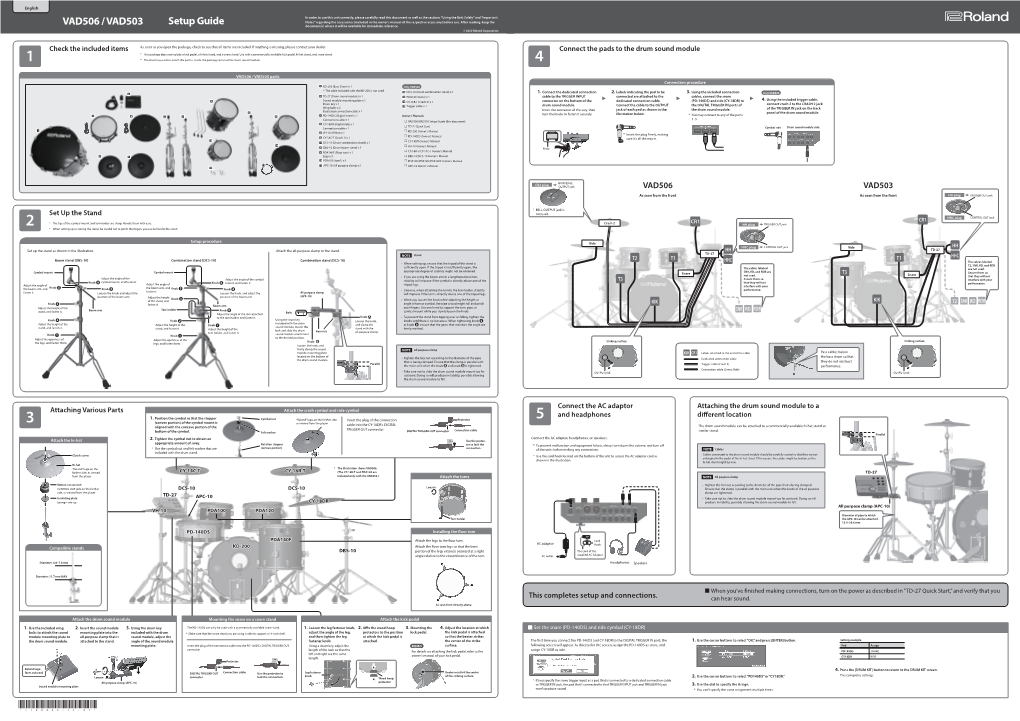 Setup Guide VAD506 / VAD503