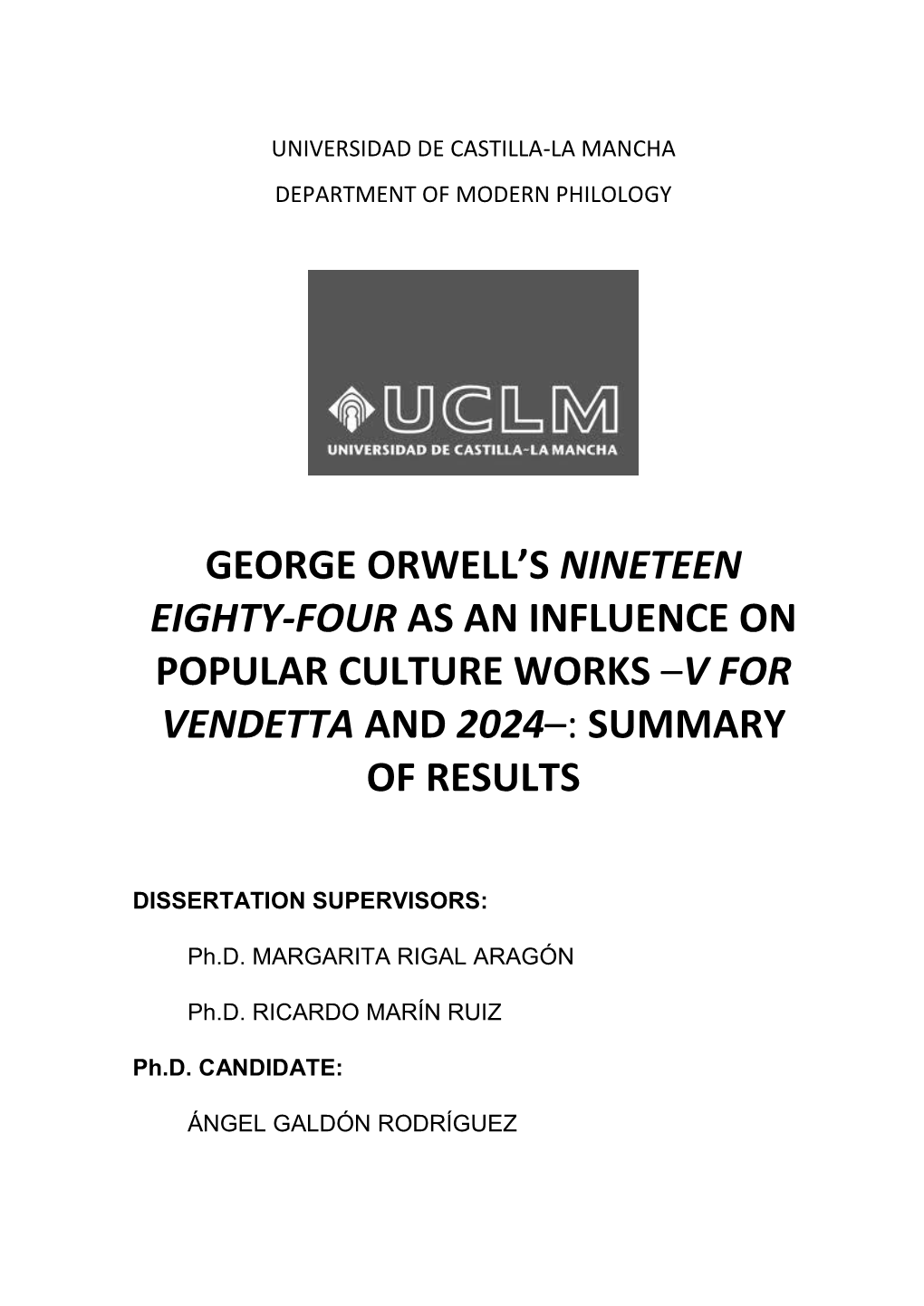 George Orwell's Nineteen