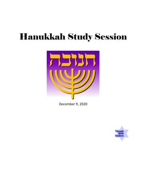 Hanukkah Study Session