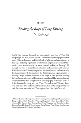 Reading the Reign of Tang Taizong (R