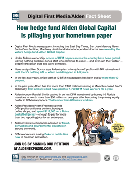 How Hedge Fund Alden Global Capital Is Pillaging Your Hometown Paper