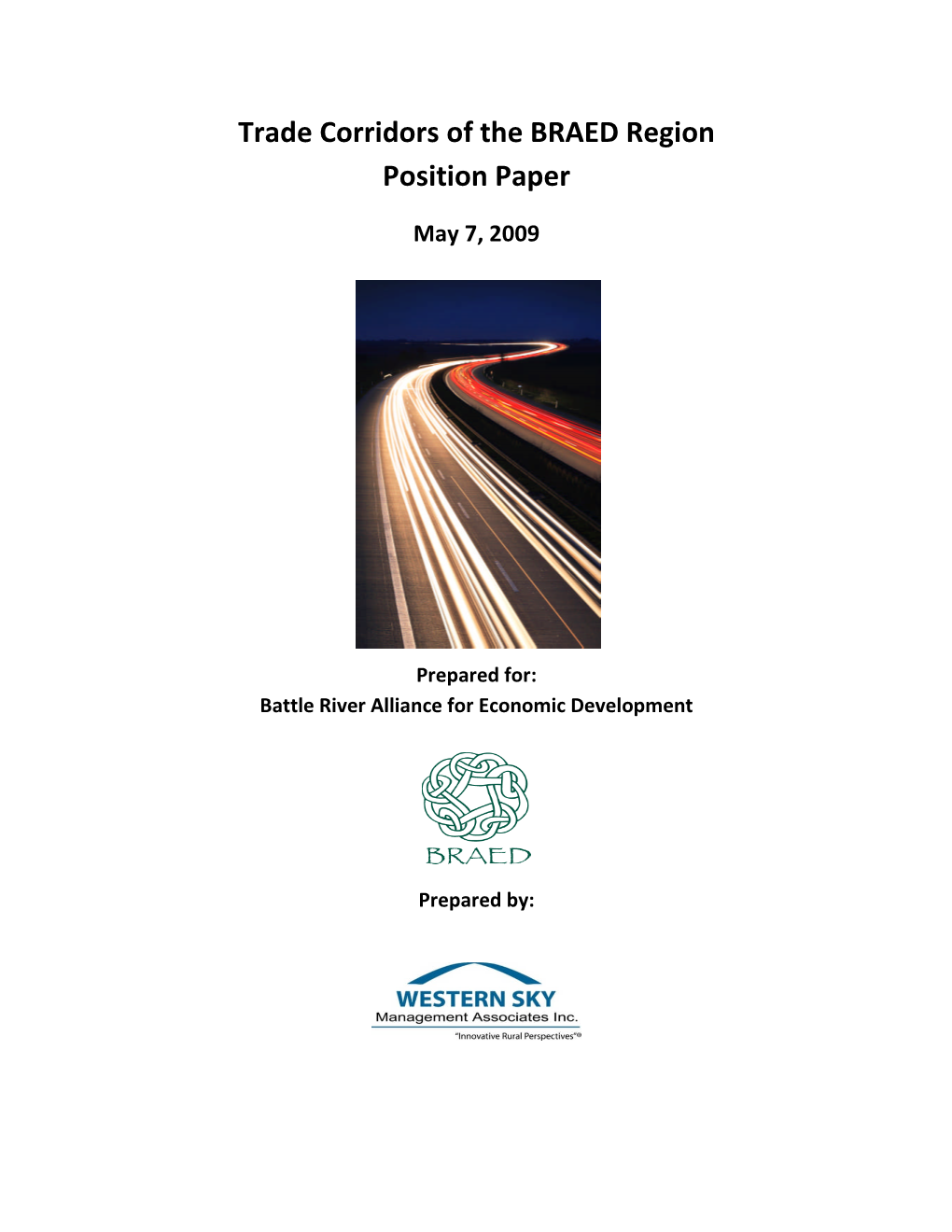 Trade Corridors of the BRAED Region Position Paper