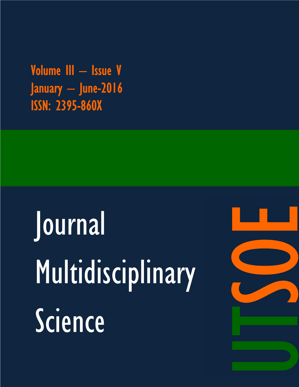 Issue V January – June-2016 ISSN: 2395-860X