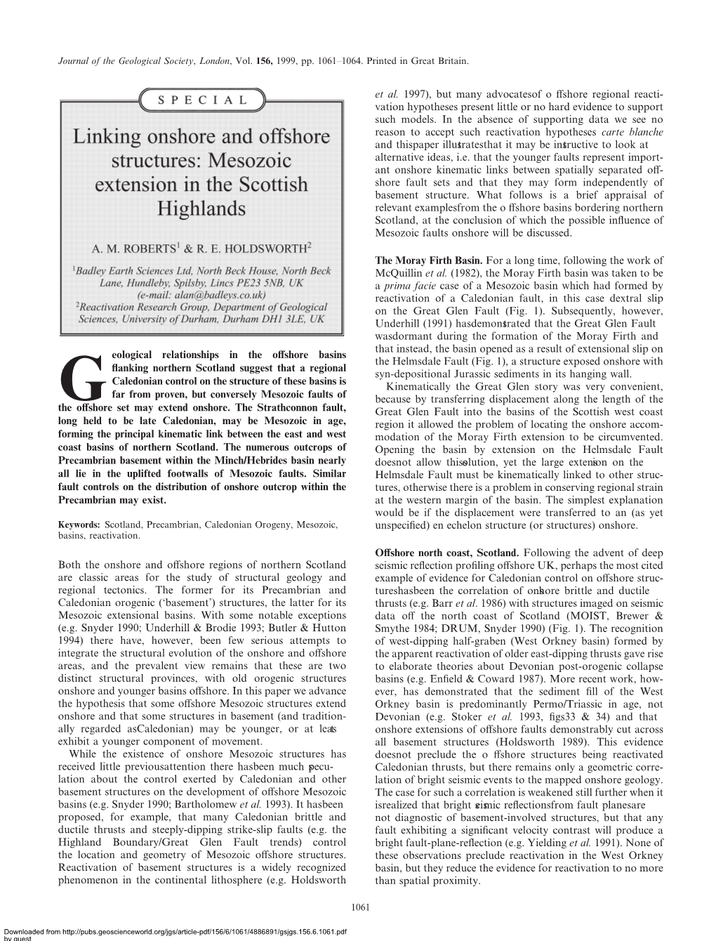 Eological Relationships in the Offshore Basins Flanking Northern Scotland