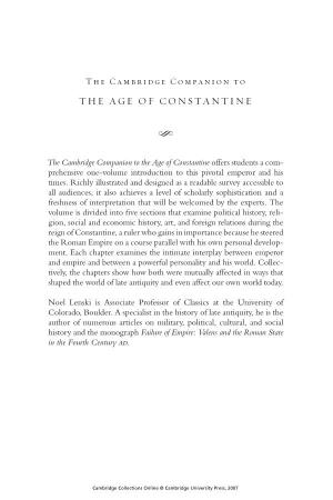 The Cambridge Companion to Age of Constantine.Pdf