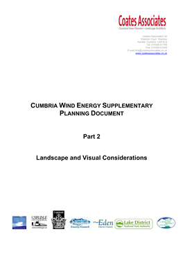 Cumbria Wind Energy Supplementary Planning Document Part 2