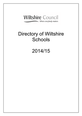 Directory of Wiltshire Schools 2014/15