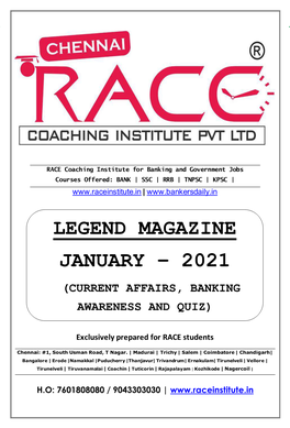 Legend Magazine January – 2021