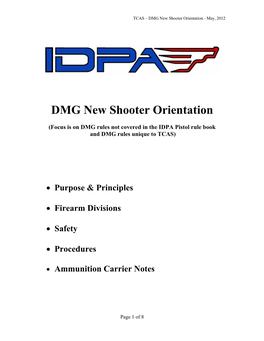 DMG New Shooter Orientation - May, 2012
