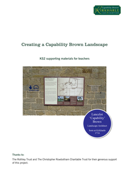 Creating a Capability Brown Landscape for Teachers