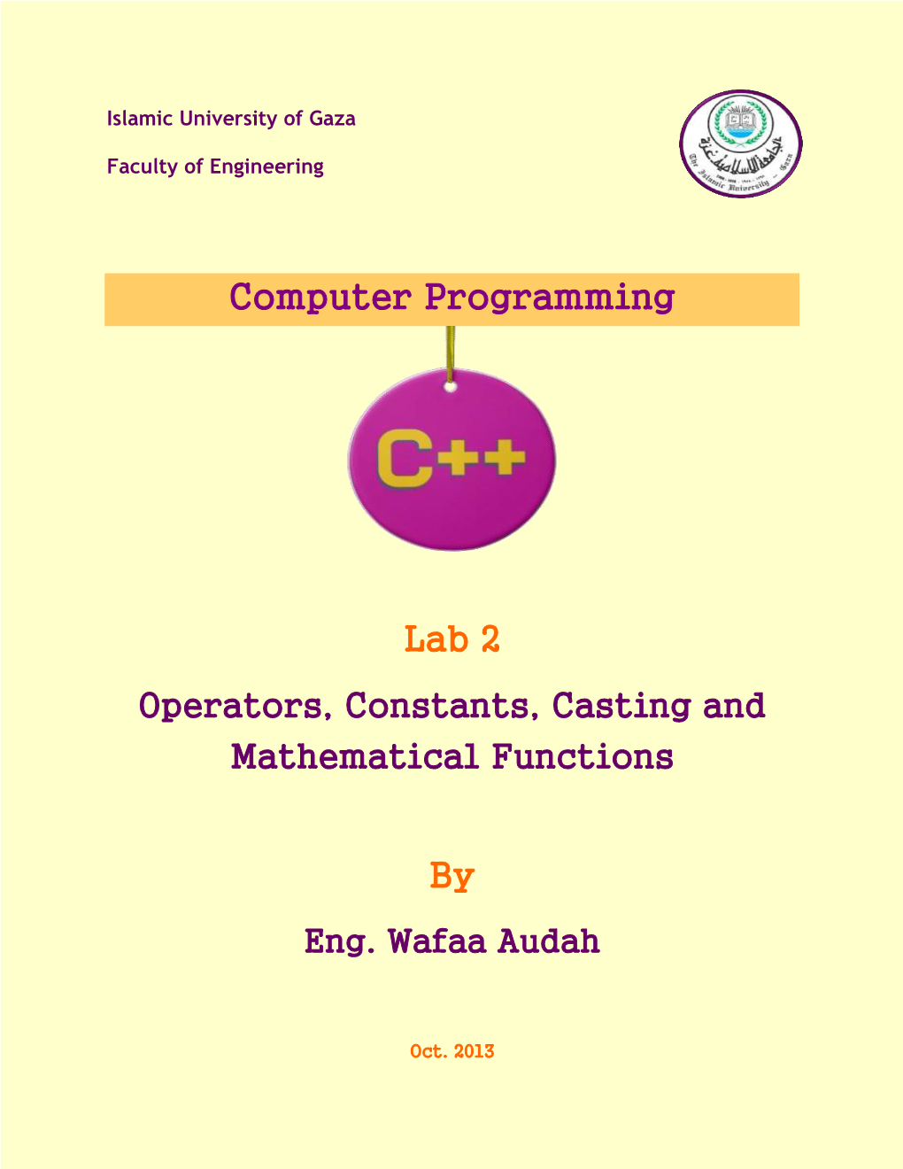 Computer Programming Lab 2 By