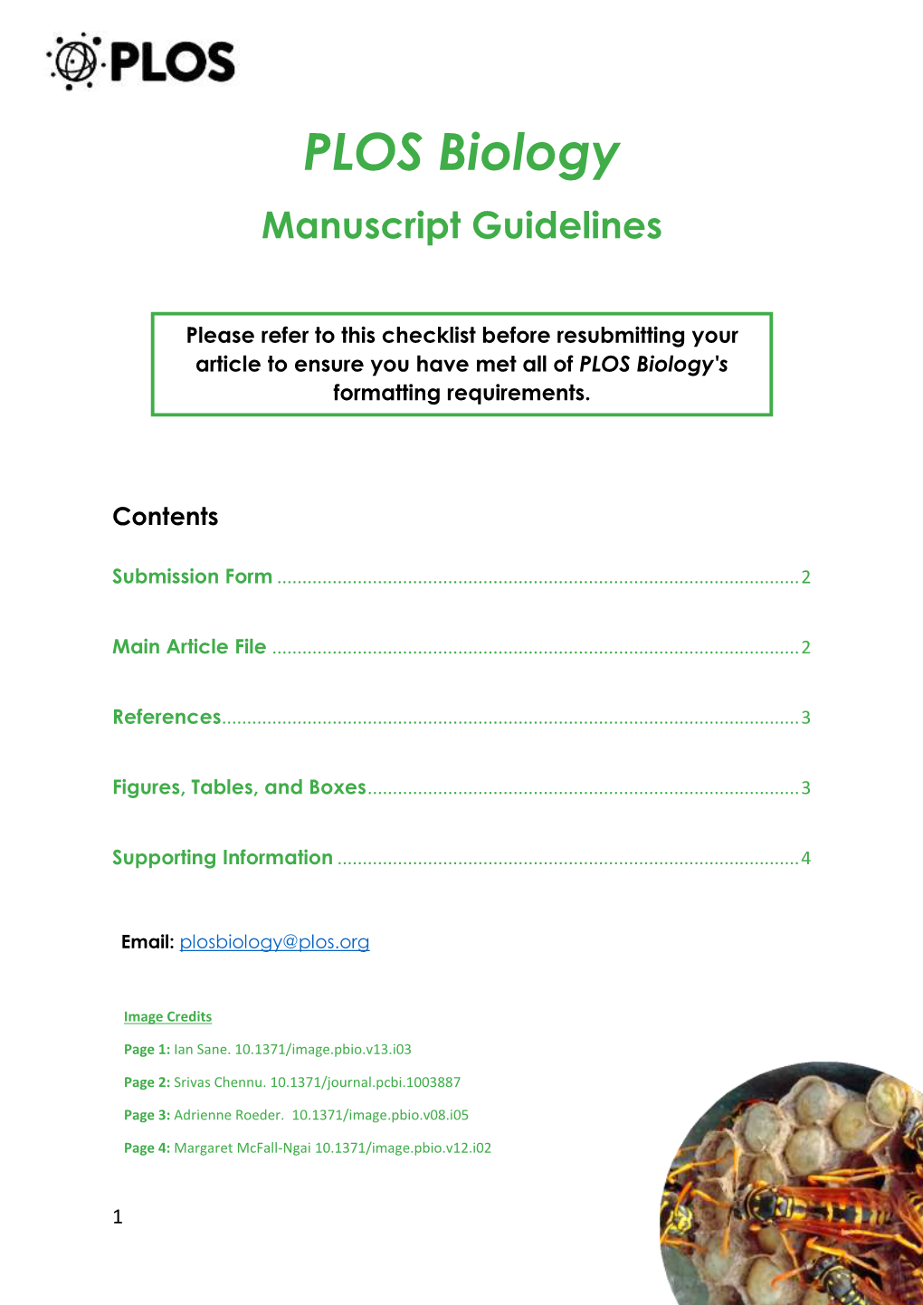 PLOS Biology Manuscript Guidelines