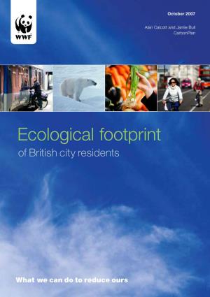 The Ecological Footprint of British City Residents