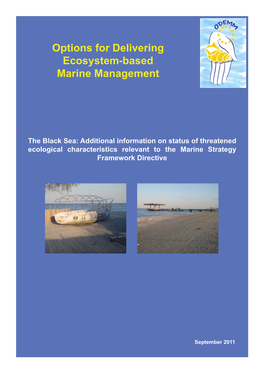 The Black Sea: Additional Information on Status of Threatened Ecological Characteristics Relevant to the Marine Strategy Framework Directive