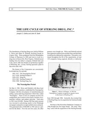 The Life Cycle of Sterling Drug, Inc.*