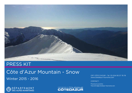Côte D'azur Mountain - Snow CRT CÔTE D’AZUR – Tel