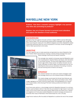 Maybelline Case Study.Indd