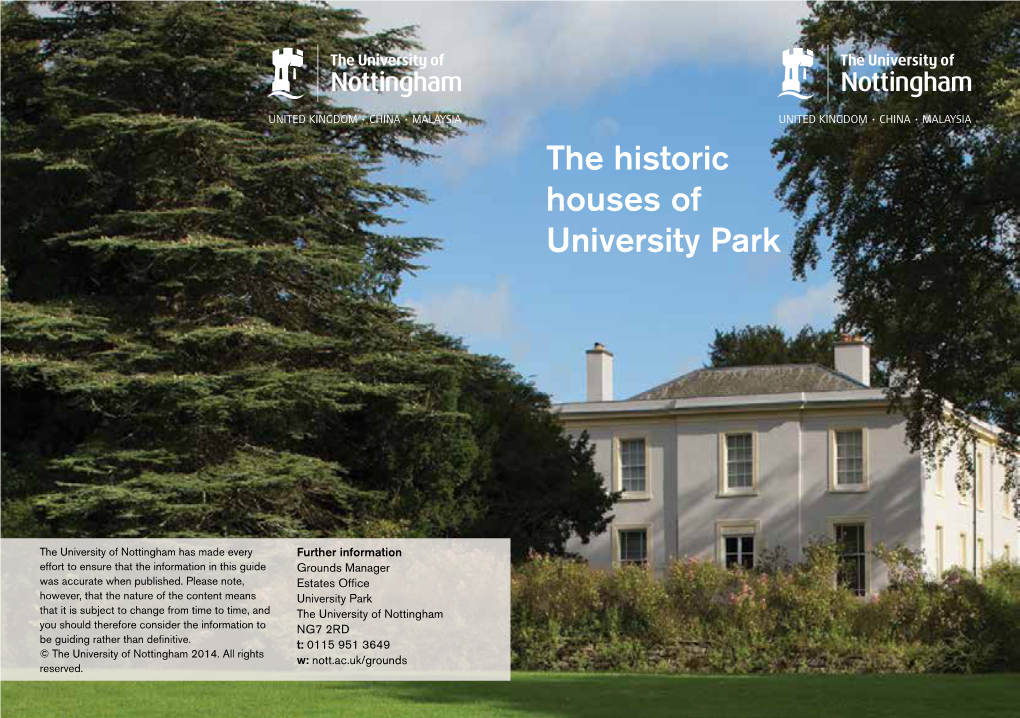 The Historic Houses of University Park