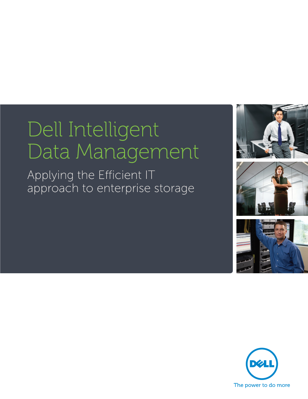 Dell Intelligent Data Management Applying the Efficient IT Approach to Enterprise Storage Executive Summary