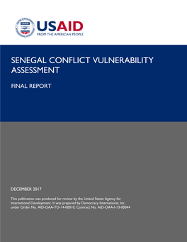 Senegal Conflict Vulnerability Assessment Report - 1