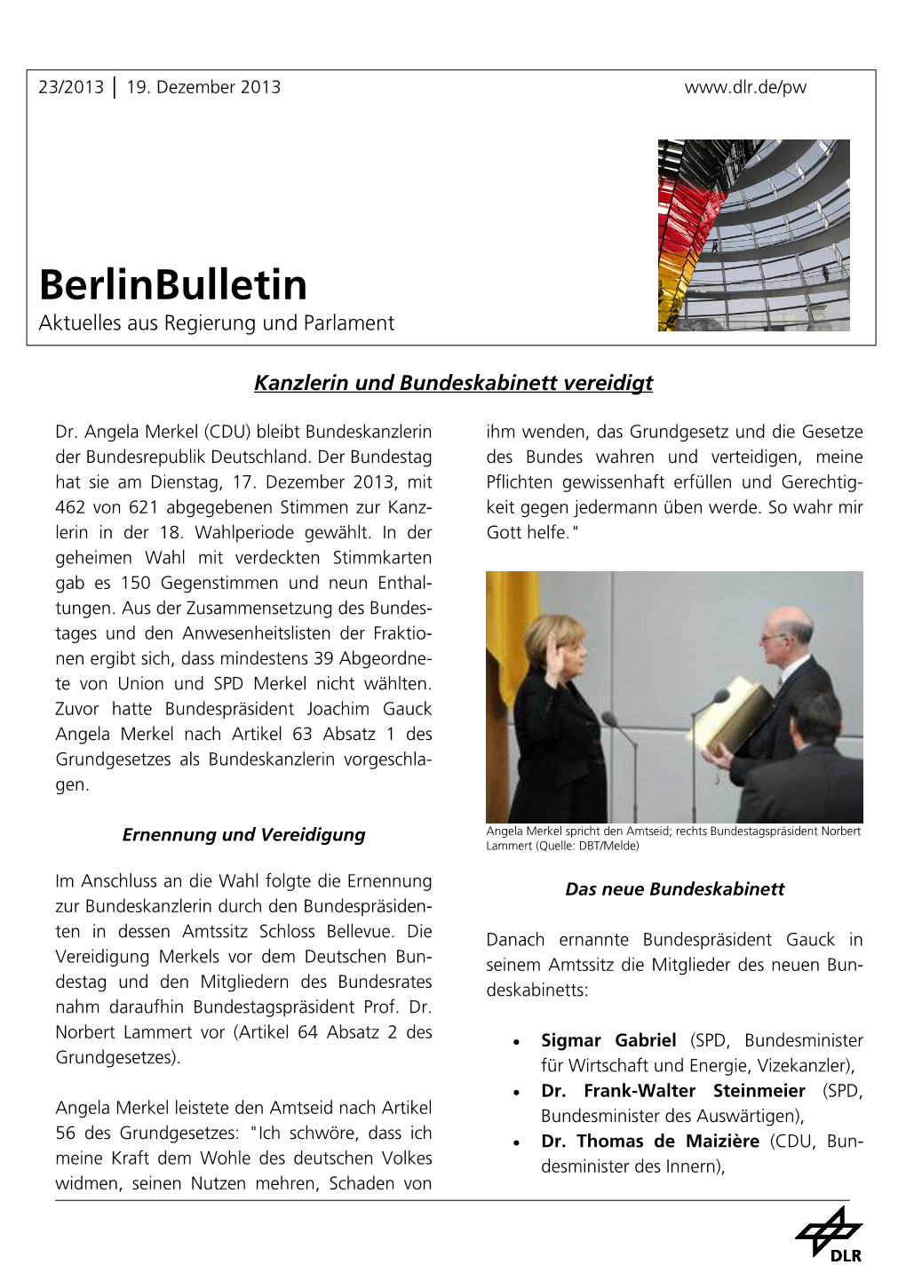 Berlinbulletin Aktuelles Aus Regierung Und Parlament