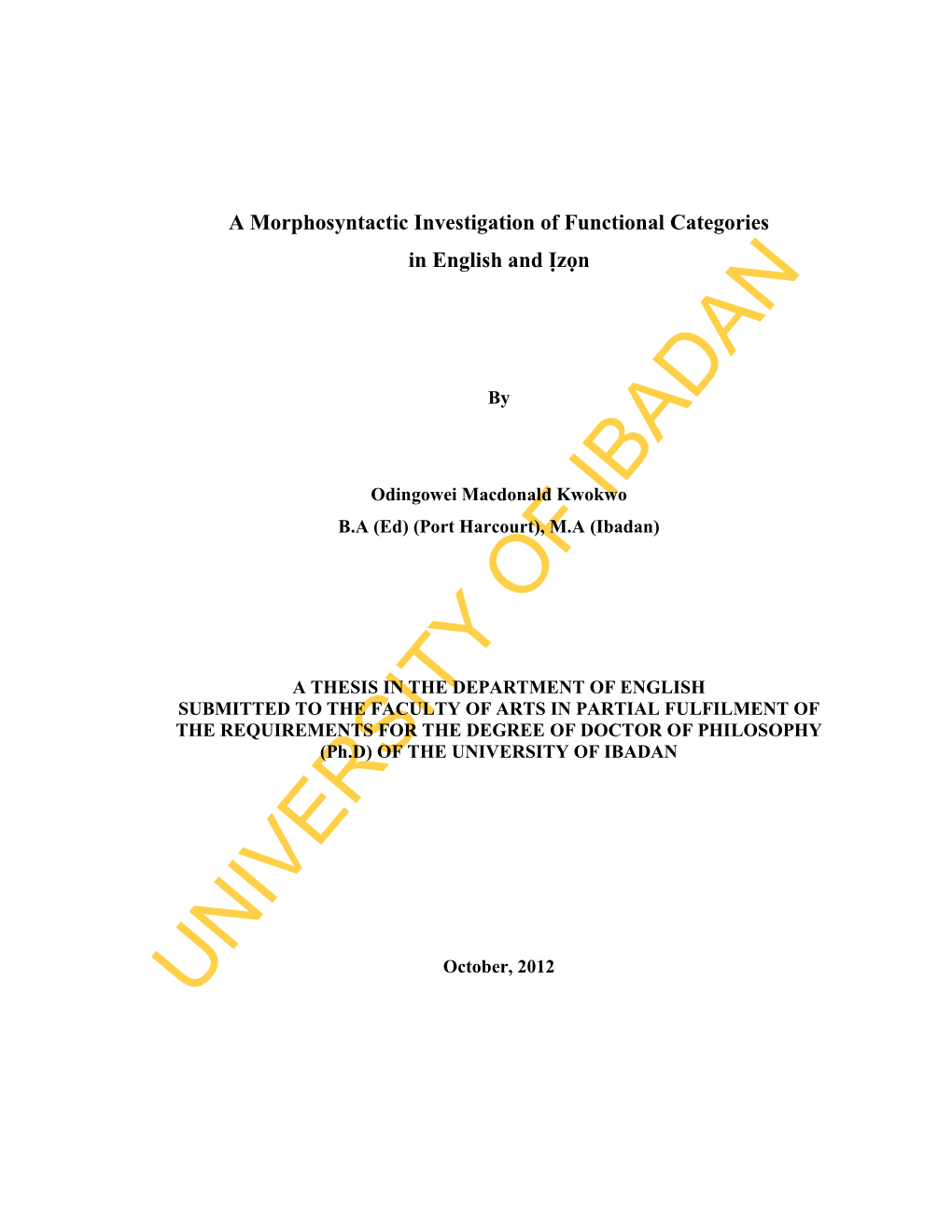 (21) Ui Thesis Kwokwo O.M. Morphosyntactic 2012 Full Work.Pdf