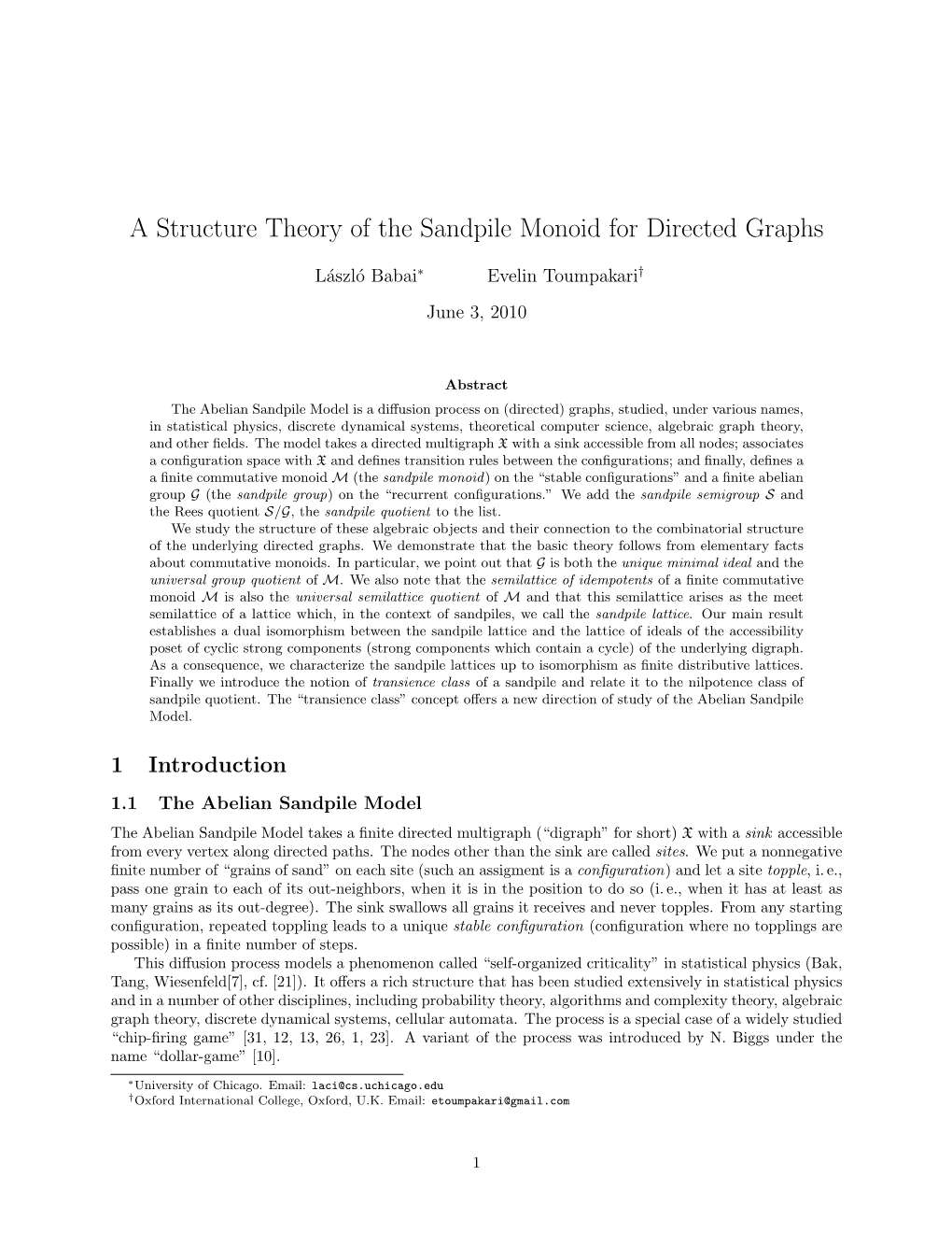 A Structure Theory of the Sandpile Monoid for Directed Graphs