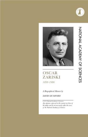 Oscar Zariski 1899-1986