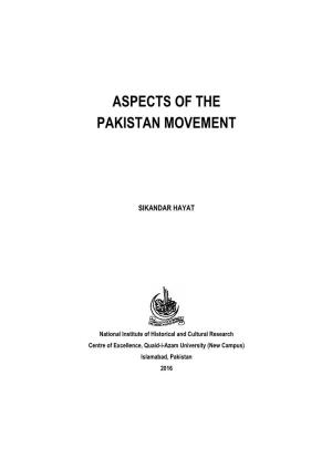 Aspects of the Pakistan Movement