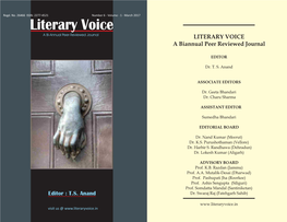 LITERARY VOICE a Biannual Peer Reviewed Journal
