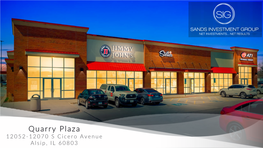 Quarry Plaza 12052- 12070 S Cicero Avenue Alsip, IL 60803 2 SANDS INVESTMENT GROUP EXCLUSIVELY MARKETED BY