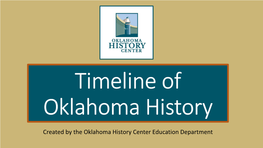 Timeline of Oklahoma History