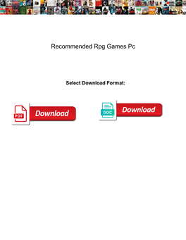 Recommended Rpg Games Pc