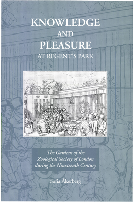 Knowledge and Pleasure at Regent's Park