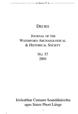 Journal of the Waterford Archaeological