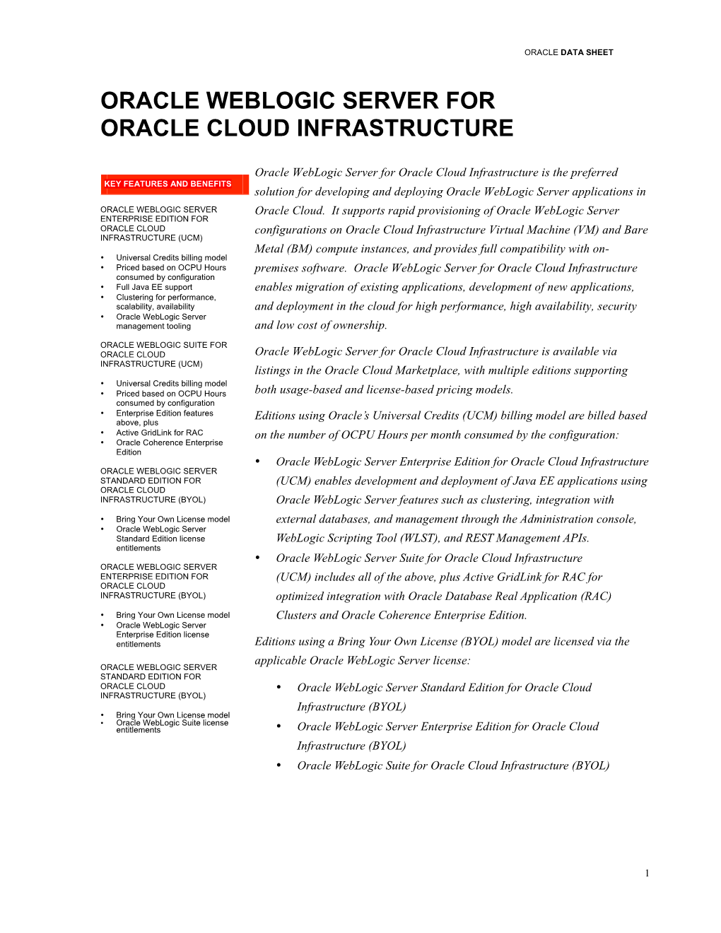 Oracle Weblogic Server for Oracle Cloud Infrastructure