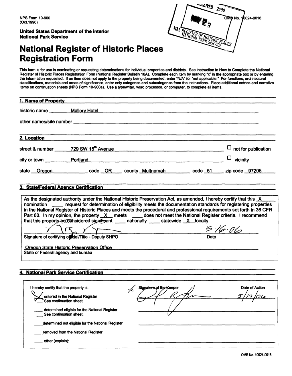 National Register of Historic Places Registration Form