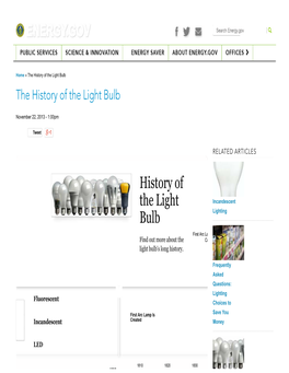 The History of the Light Bulb