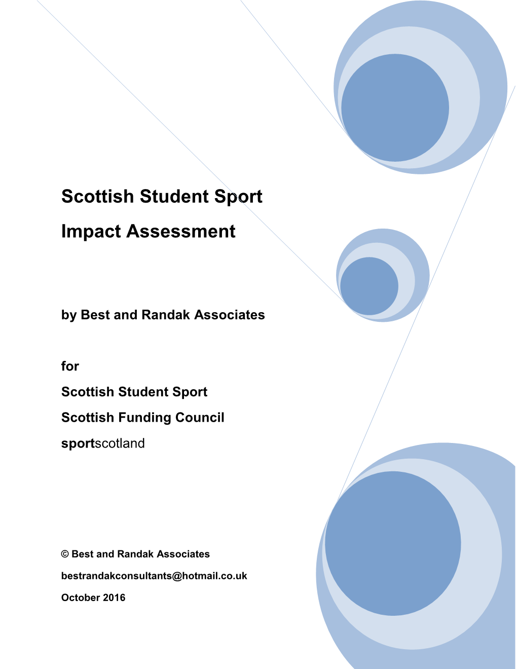 Scottish Student Sport Impact Assessment