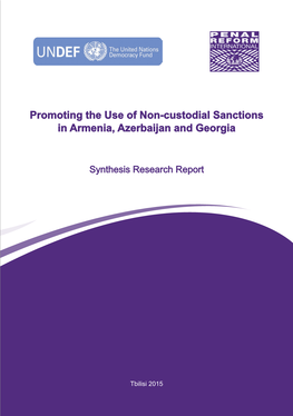Promoting the Use of Non-Custodial Sanctions in Armenia, Azerbaijan and Georgia