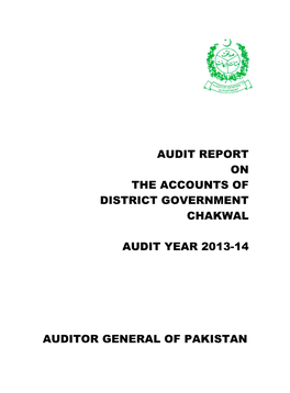Audit Report on the Accounts of District Government Chakwal
