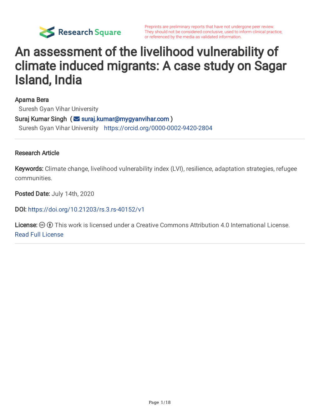 A Case Study on Sagar Island, India