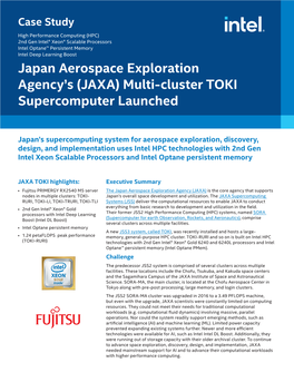 (JAXA) Multi-Cluster TOKI Supercomputer Launched